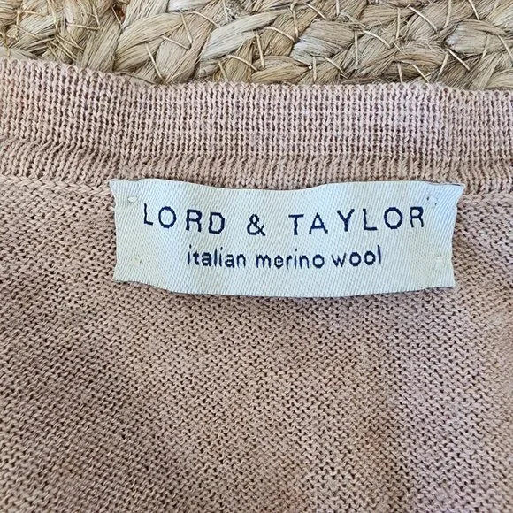 Lord & Taylor Italian Merino Wool Cardigan Size: Large - Picture 12 of 14
